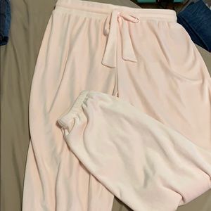 super silky smooth pink pajama or lounge pants